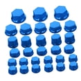 thumbnail image 3 of jiaping 2x30Pc motorcycle nut screw cover for Blue, 3 of 9