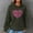Army Green, variant on Abomasnow Womens Waffle Knit Sweatshirt Breast Cancer Awareness Hoodies, Drawstring Graphic Print Hoodies Casual Loose Fit Fall Winter Pullover Hoodie Sweatshirts
