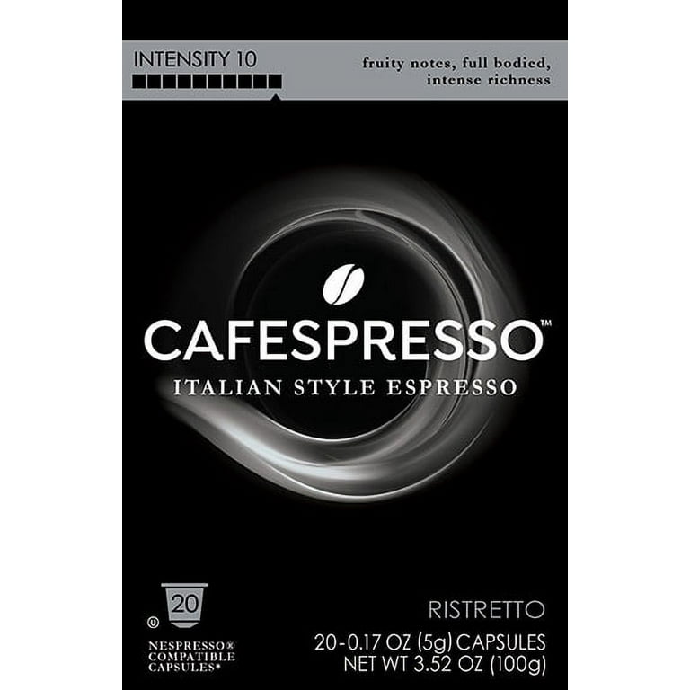 Capsules de café compatibles avec Nespresso * Ristretto 20