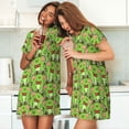 thumbnail image 6 of Horeoi Cute Green Frog Print Women's Short-sleeved Nightdress Breathable Cotton-like Material Loose A-line Knee-length, 6 of 6