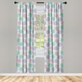 thumbnail image 3 of Ambesonne Floral Curtains, Exquisite Flowers, Pair of 28"x84", Multicolor, 3 of 5