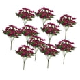 thumbnail image 2 of 10 ramos de flores artificiales para exteriores, adornos florales resistentes para bodas Rosa roja, 2 of 9