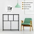 thumbnail image 7 of Dresser for Bedroom with 12 Drawers, Storage Drawer Organizer, Wide Chest of Drawers for Closet Clothing Bedroom Funiture with Storage Drawers, Wood Board, Fabric Drawers(Black Grey), 7 of 7