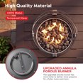 thumbnail image 6 of CostaElm 42'' Outdoor Fire Pit Table, 55,000 BTU Gas Propane Fire Pit Table with Tempered Wind Guards & Removable Cover Lid for Outside Patio, All-Weather HDPE Material, Dark Brown, 6 of 8