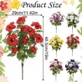 thumbnail image 4 of Souew 7 Pronged Artificial Morning Glory Flowers Realistic Faux Floral Stems for Indoor Outdoor Living Room Garden Porch Home Decor - White, 4 of 9
