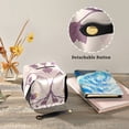 thumbnail image 3 of Purple Vines Tissue Box Cover Leather Square Rectangle Tissue Box Holder for Bathroom Living Room Desk Office Decor, 3 of 7