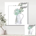 thumbnail image 4 of Designart ' Succulent Home Plant In Jug ' Traditional Canvas Wall Art Print, 4 of 4