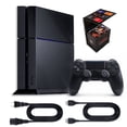 thumbnail image 1 of Sony PlayStation 4 (PS4) 500GB Black Refurbished Gaming Console Bundle with 4 Wireless Controllers & Bonus 21 Card Game, 1 of 5
