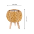 thumbnail image 5 of HLONK Support de Plante en Rotin d'Intérieur avec Pattes et Paniers, 5 of 5