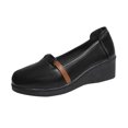 thumbnail image 2 of Willtoo Women's Platform Wedge Heel Mary Jane Shoes Elegant Round Toe Slip On Dress Work Shoes with Arch Support Non-Slip Comfortable Loafers Business Office Daily Wear Heels Shoes, 2 of 5
