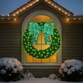 thumbnail image 4 of Zimtown Bowknot Christmas Ornament Lighted Outdoor Decoration Yard 150 LED Lights,Green, 4 of 9