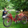 thumbnail image 3 of MOONCOOL Adult 24"/26" Unisex 3-Wheel Tricycle, 700W Peak Motor, 7 Speeds, 36V 10.4Ah Removable Lithium Battery, 16MPH Max Speed, 40 Miles Range, 3 of 18