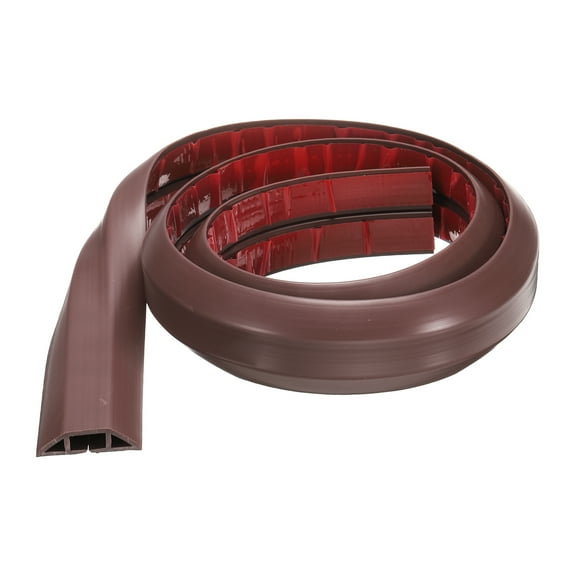 Uxcell 4ft Cord Cover Floor W0.55"xH0.28" Hide Extension Cable Wire Covers Coffee