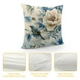 thumbnail image 4 of Patifu Chinoiserie Pillow Cover Vintage Blue Flower Throw Pillow Covers Spring Summer Floral Outdoor Pillow Cases  Cushion Covers for Couch Sofa Bedroom Chinoiserie Decor  18x18in, 4 of 5