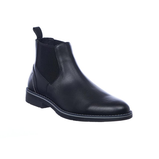 Botines Lisos Con Elástico En Costado Piel Color Negro Para Hombre Casuales 055C1K negro 29 Incógnita 055C1K