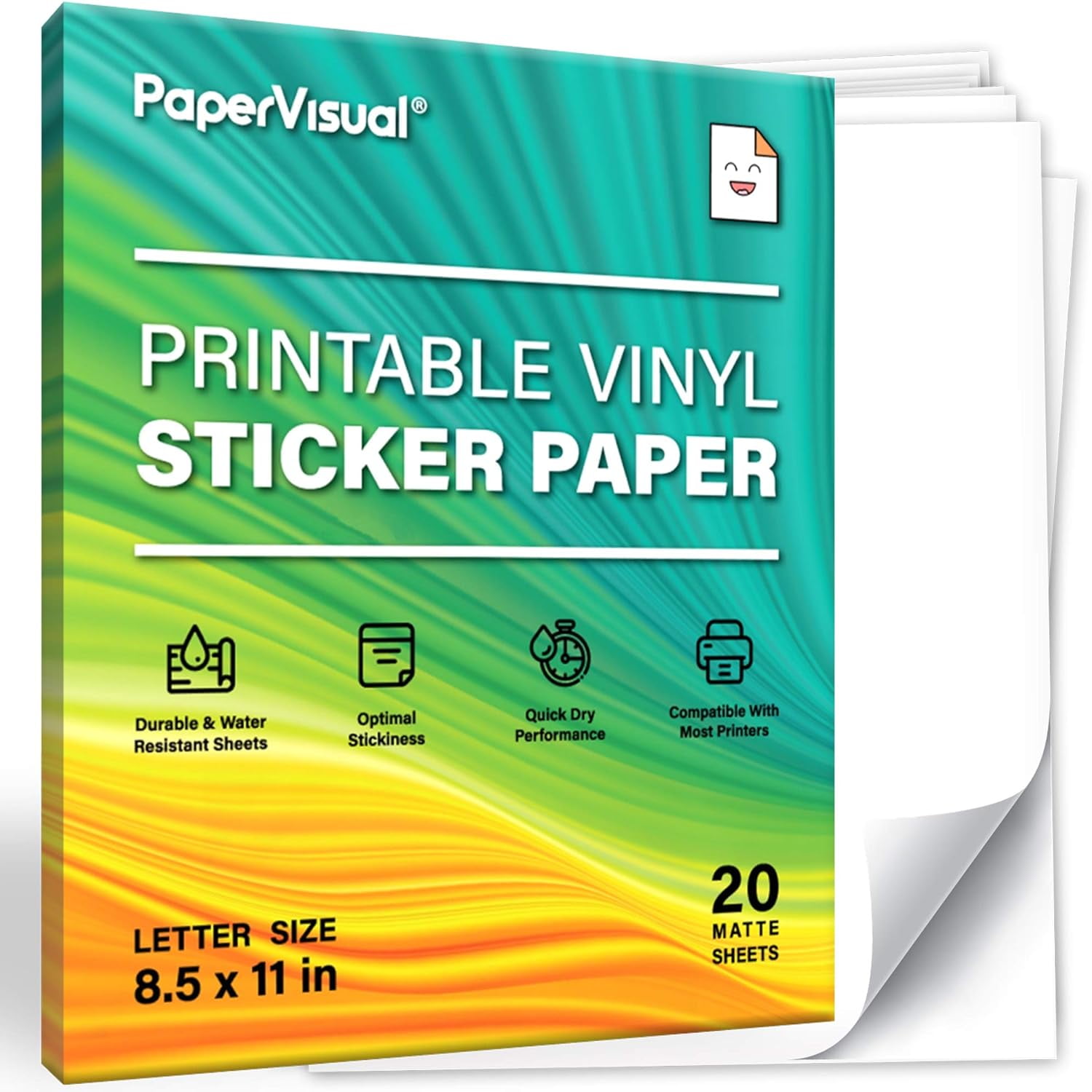 MECOLOUR Premium Printable Vinyl Sticker Paper Transparent 20