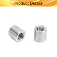 thumbnail image 3 of HUGFEGWE Round Connector Nuts Threaded Sleeve Rod Coupling Nut for Connect Two Threaded Shafts 10PCS CJB91-25823, 3 of 5