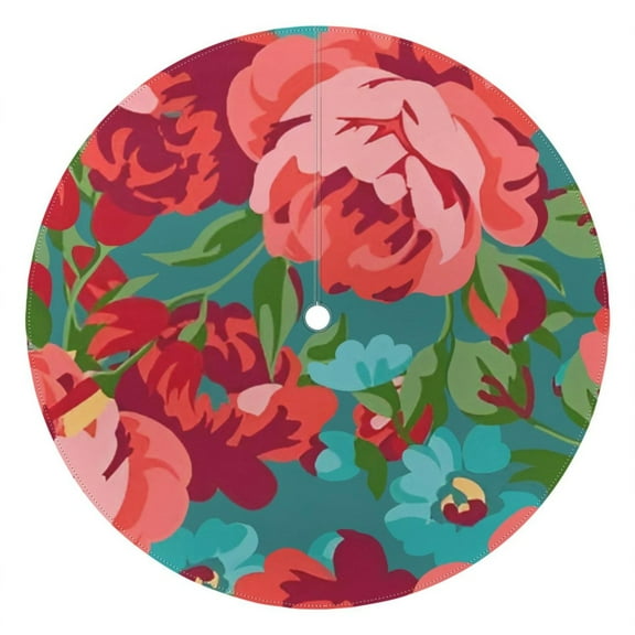 Outdoor Pioneer Tablecloth with Umbrella Hole and Zipper,Round Waterproof Wrinkle Free Table Cloth Decorative Fabric Washable Table Cover for Patio, Party, Picnic 60 X 60 Inch