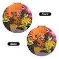 thumbnail image 2 of Qekee Scooby-Doo Print Compact Makeup Mirror Folding Mini Pocket Mirror Portable Hand Mirror Double-Sided 2 x 1x Magnification for Woman Girls-Round Shape, 2 of 9