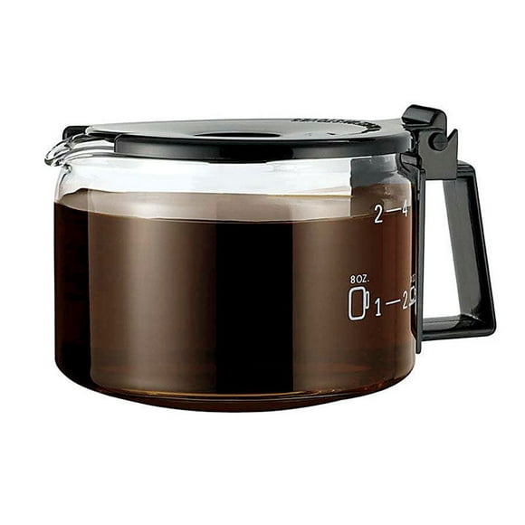 Jarra Medelco de vidrio negro, 1 paquete de 5 tazas de capacidad, sin BPA