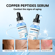 Copper Peptides Serum with 3D Hyaluronic Acid Anti Aging Collagen Booster Firming Face Skincare for Women 1 fl oz