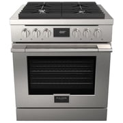 Fulgor Milano F4pdf3041 400 Series 30" Wide 4.4 Cu. Ft. Free Standing Dual Fuel Range -