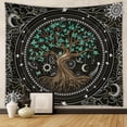 thumbnail image 2 of Tapiz de pared con diseño de árbol de la vida, microtela, 150 x 130 cm, 2 of 3