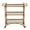 Brass Rolling 3 Mirrored Shelves Solid Rectangle 35" x 18" x 33", variant on DecMode 19" x 31" Brass Metal Rolling 2 Shelf Bar Cart with Wheels and Handle, 1-Piece