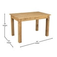 thumbnail image 3 of Flash Furniture Hercules 46" x 30" Rectangular Antique Rustic Light Natural Solid Pine Farm Dining Table, 3 of 9