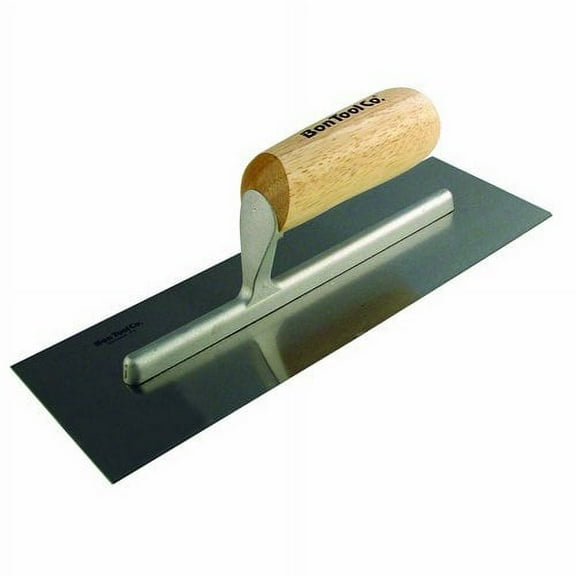 Bon Tool 82 290 12 Inch by 4 Inch Econo Plastering Trowel with Long Shank and Wood Handle