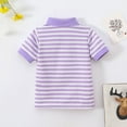 thumbnail image 5 of Xudanell Boys Shirts Comfortable Breathable Boys Clothes Fashion Boys Short Sleeve Tops 1-11 Years Birthday Boy Shirt T-Shirts Lapel Stripe Boys Short Sleeve, 5 of 6
