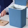 thumbnail image 4 of Bote de basura inteligente Sensor automático inteligente Cubo de basura Sala de estar Contenedor de desechos de cocina con tapa, batería, azul Jumpingount LF0137-02B, 4 of 7