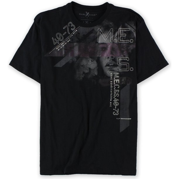 Marc Ecko - Camiseta gráfica para hombre, color metálico, color negro, talla mediana Marc Ecko Camiseta gráfica