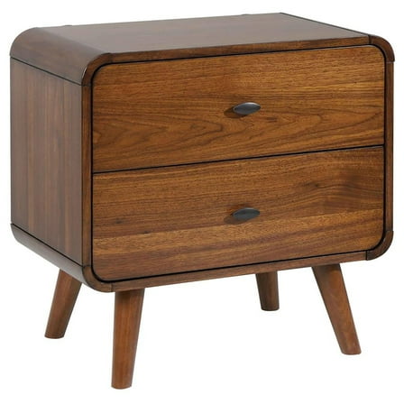 Newboti Furniture Dark Walnut 2-drawer Nightstand 24365