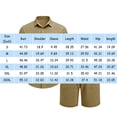 thumbnail image 2 of 2 Piece Casual Beach Outfits for Men Short Sleeve Button Down T-Shirts Shorts Outfits Lapel Collar Drawstring Solid Color Outfit Casual Loose Walking Summer Holiday Outfits Tracksuit,Light Purple XL, 2 of 3