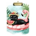 thumbnail image 6 of ALAZA Plastic Clipboard A4 Letter Size Decorative Clipboards for Students Women Men 9" x 12.5" Cat on Flamingo Boats, 6 of 6