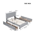 thumbnail image 6 of DreamBuck Full Size Upholstered Bed Frame with 4 Storage Drawers and Headboard, Velvet Upholstered Platform Bed Frame with Wood Slats, Full Bed Frame for Teens, Adults, No Box Spring Needed, 6 of 9