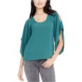 thumbnail image 1 of Rachel Roy Blouse à Épaules Dénudées Flutter pour Femmes, Vert, Petit, 1 of 1