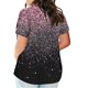 thumbnail image 3 of Plus Size Mujeres Blusas Cuello en V Casual Suelto Verano Blusa de Manga Corta para el Uso Diario Y Casual, 3 of 5