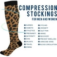 thumbnail image 4 of FREEAMG Leopard Compression Socks for Men & Women Knee High Stockings for Running, Sport, Hiking & Travel, 4 of 7