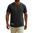 thumbnail image 4 of Shirts for Men, Mens Workout Shirts Sun Protection Athletic Short Sleeve Shirt Gym Running Swim Rash Guard Tops Black XL, 4 of 9
