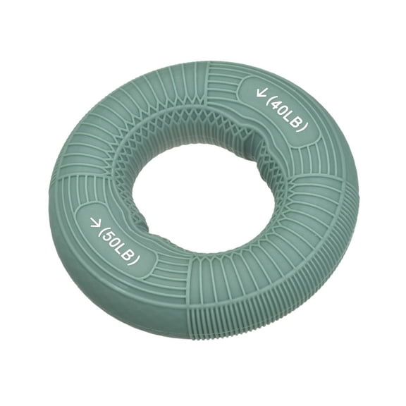 Uxcell 3.07" 40/50 Lbs Green Hand Grip Strengtheners Hand Grip Ring for Rock Climbing
