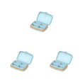 thumbnail image 1 of Decodeary Convenient Potable Pill Holder Never Miss Dose Again ABS Travel Weekly Storage Box Essential Professional blue Four grid 3Set, 1 of 6