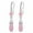 Pink, variant on Long Delicate Pink White Opal Eggplant Drop Earrings For Women Water Droplets Earing Dangle Copper Earrings Temperament Silver Plated Earrings Opal Earrings