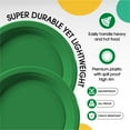 thumbnail image 3 of Exquisite 600 Ct Green 7" Plastic Party Plates 350 GSM Heavy Duty Disposable Plate Sets, 3 of 7