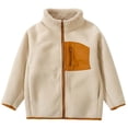 thumbnail image 2 of Mifsaly Boys Girls Full Zip Fleece Jacket Kids Warm Winter Coat Stand Collar Fall Winter Casual Sherpa Outerwear with Pockets, 2 of 5