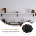 thumbnail image 2 of HOMEMAXS  2 Pcs Rubber Sink Mat Protectors for Kitchen Round Bottom Black, 2 of 8