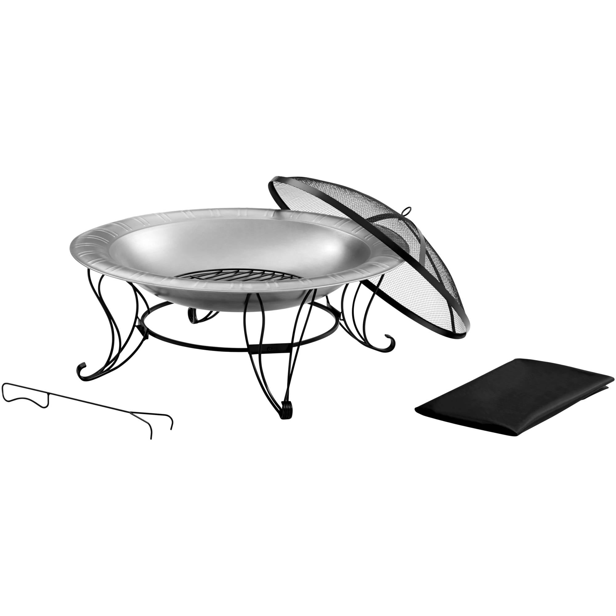 Better Homes And Gardens Stainless Steel Fire Pit 35 Walmart Com