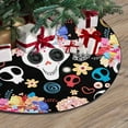 thumbnail image 3 of FMSHPON Beautiful Skulls Xmas Christmas Tree Skirt Stand Mat for Holiday Party Decoration Indoor Outdoor 36 inches, 3 of 3