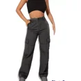 thumbnail image 1 of Pantalón Tipo Cargo Recto Para Mujer Color Café, 1 of 1